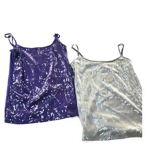 🍉 3/$15 LOFT Sequined tank tops